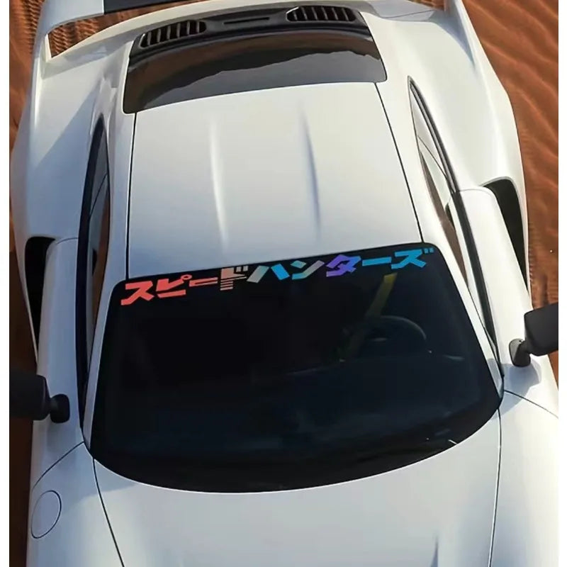 スピートハンターズ JDM Car Stickers for Auto Front Windshield Street Racing