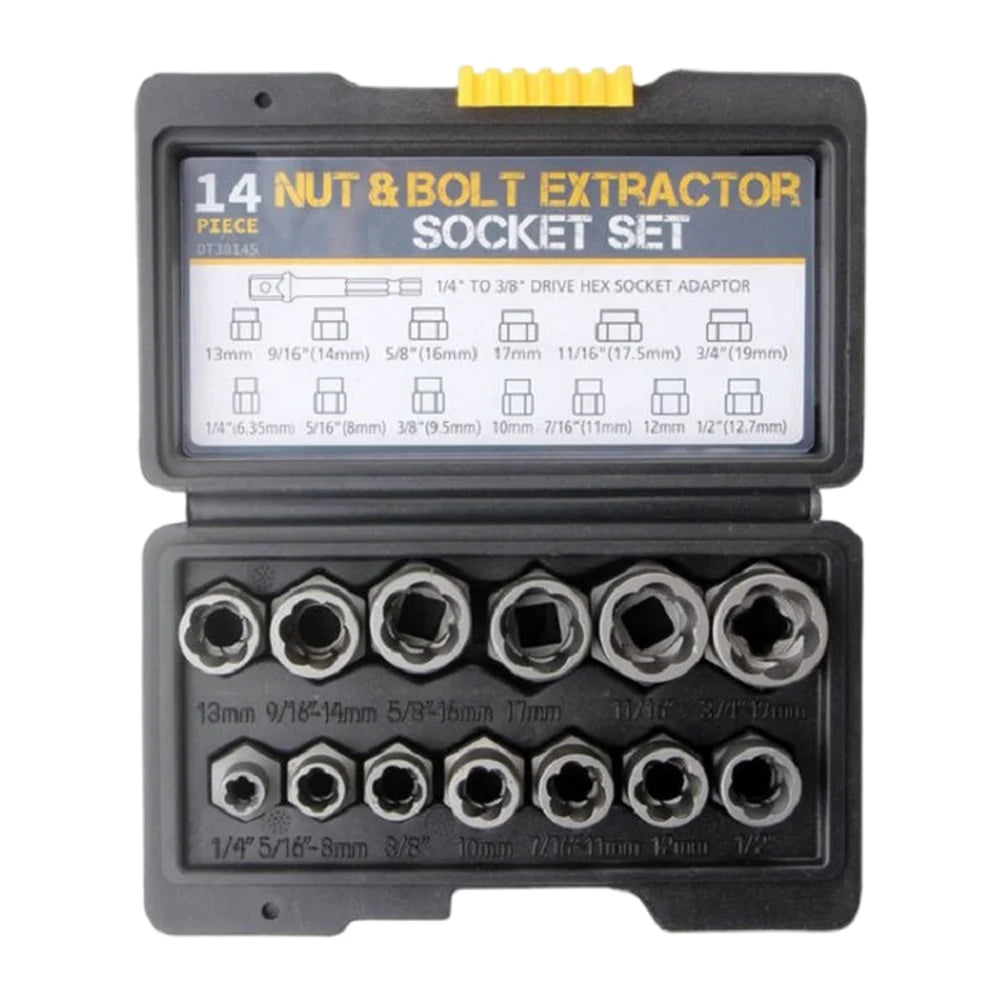 14 Pieces Damaged Bolt Removal Tool Bolt Extractor Tool Set with
