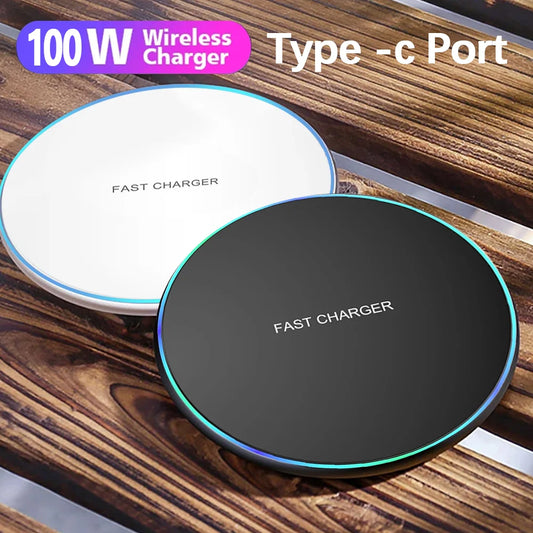 100W Fast Wireless Charger Pad for iPhone 15 14 13 12 11 Pro Max