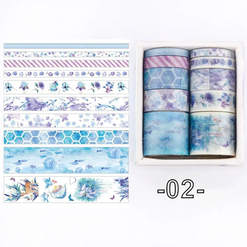 10 Rolls/box 11 Models Washi Tape Cute Illustration Style Decorative
