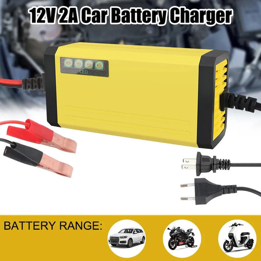 12V 2A Car Battery Charger 220V Power Puls Repair Charger Wet Dry Lead