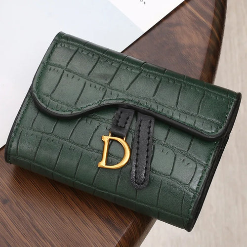 Women's Wallet Short 2023 New Korean Style D Letter Buckle Coins