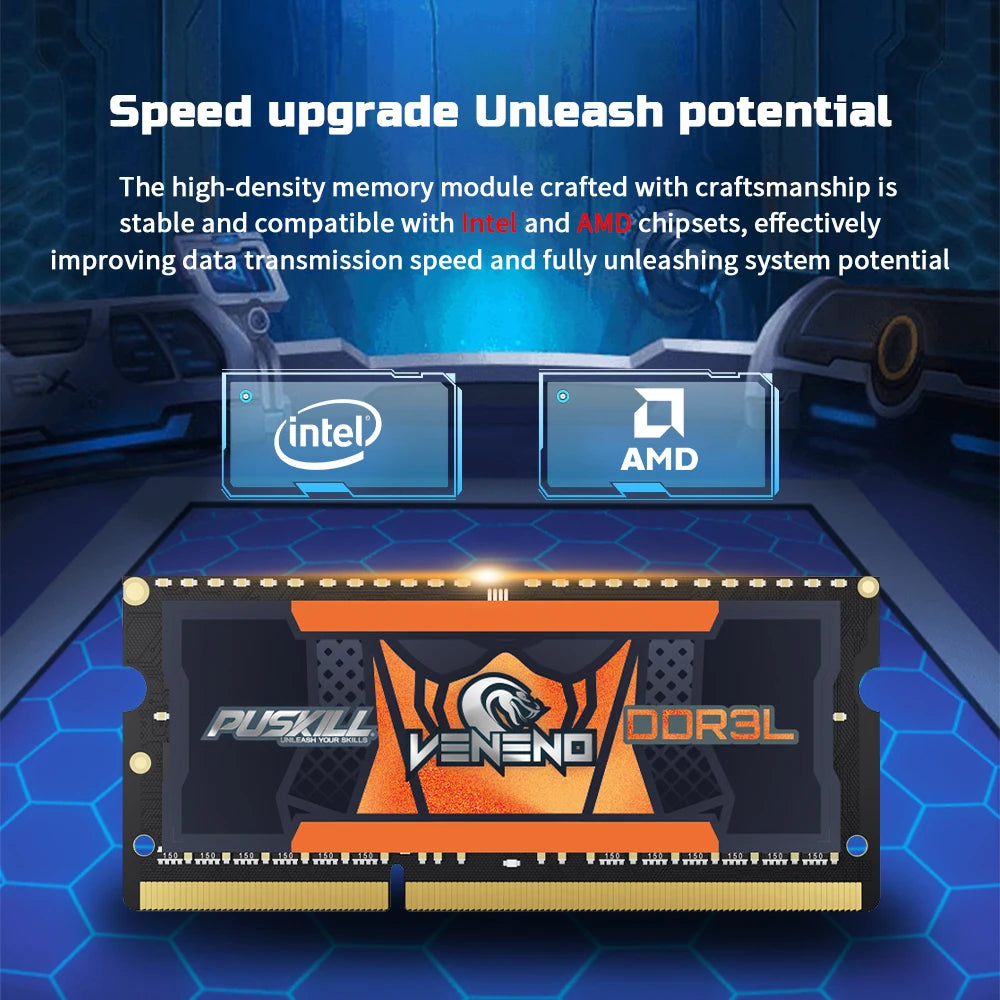 PUSKILL DDR4 DDR3L Memoria Ram Notebook 32GB 16GB 8GB 4GB 3200 2666