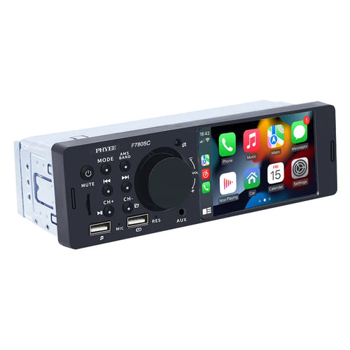 1 Din 4" CarPlay Car Radio Bluetooth Android-Auto MP5 Player Handfree