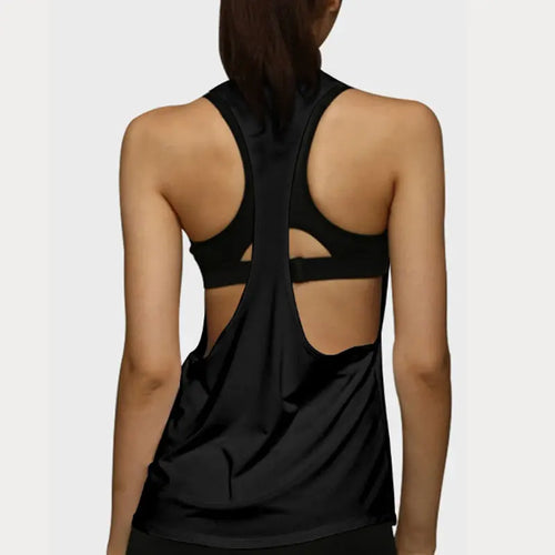 Women's Sports Smock Fitness Sports Vest T-shaped Quick Drying Slim