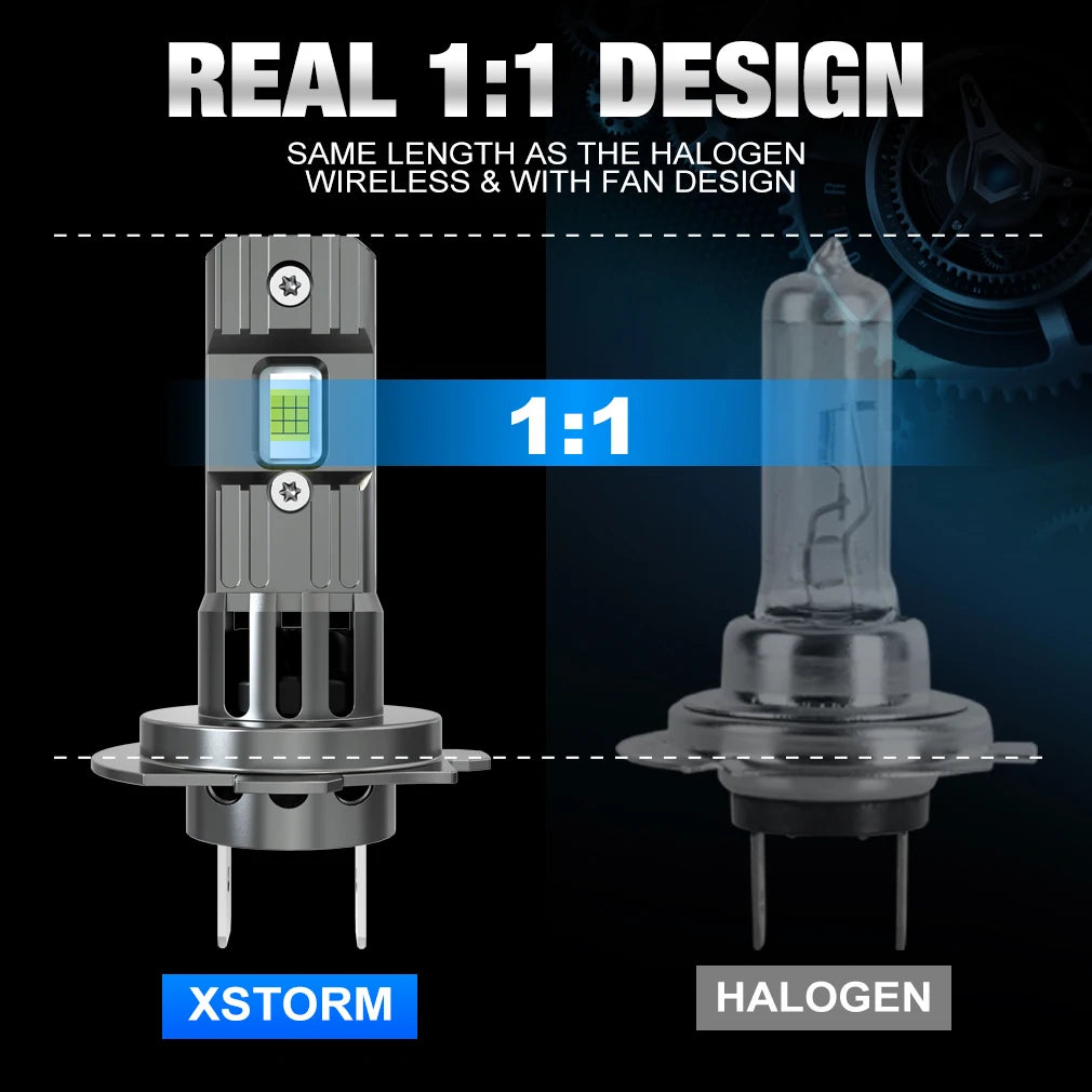 XSTORM H7 LED Headlight Kit Mini Bulb 100W 25000LM 6000K CSP for Car