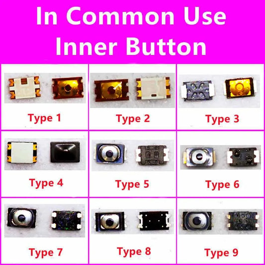 10Pcs/Lot Power On Off Inner Button Control For iPhone Android Huawei
