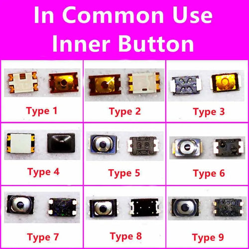 10Pcs/Lot Power On Off Inner Button Control For iPhone Android Huawei