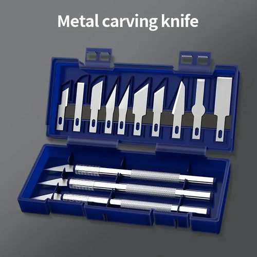 13Pcs Metal Carving Knife Pen Style Art Seal Cutting Manual
