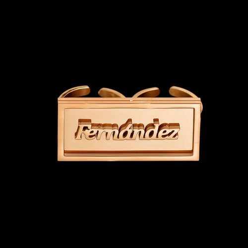 Nextvance Custom Name Double Layer Welding Rings 2 Finger Stainless