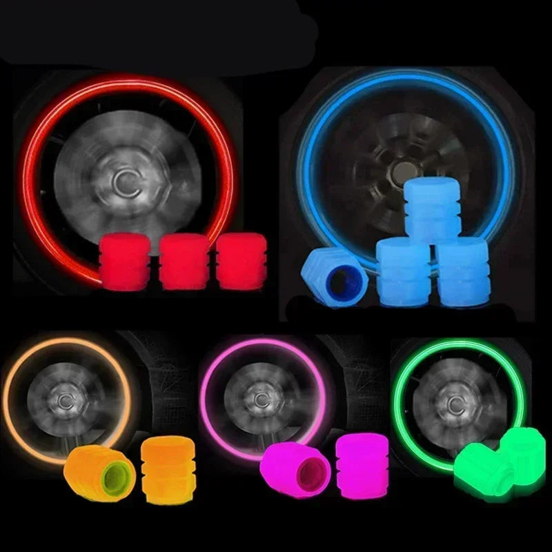 12Pcs Luminous Valve Motorcycle Bicycle Bike Car Wheel Tyre Hub Cap