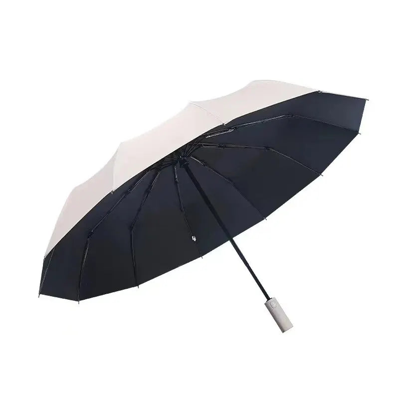 12 Bone Black Glue Fully Automatic Umbrella With Thick And Durable