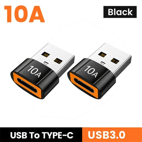 10A USB 3.0 Type C Adapter TypeC Female To USB Male Converter Fast