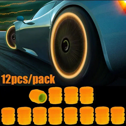 12Pcs Luminous Valve Motorcycle Bicycle Bike Car Wheel Tyre Hub Cap