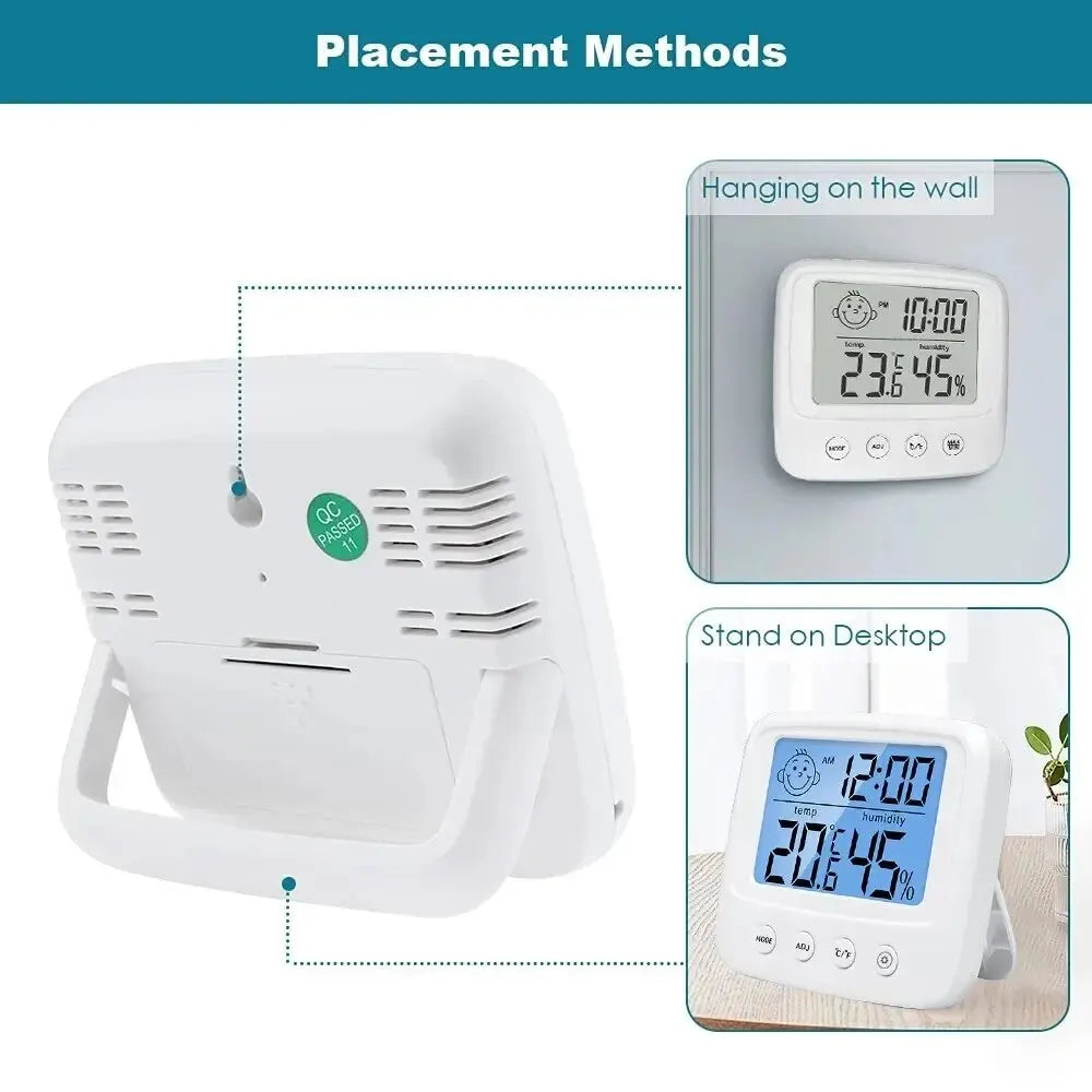 1pc New LCD Digital Temperature Baby Room Humidity Meter Backlight
