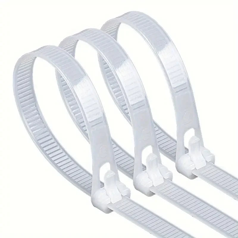 100 Reusable Cable Ties, Cable Lock Loop Nylon Ties Removable,