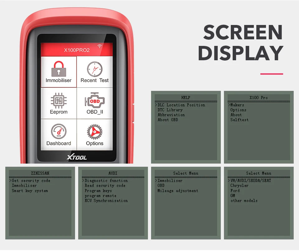 XTOOL X100 PRO2 Auto Key Programmer Reset ECM & Immobilizer Car