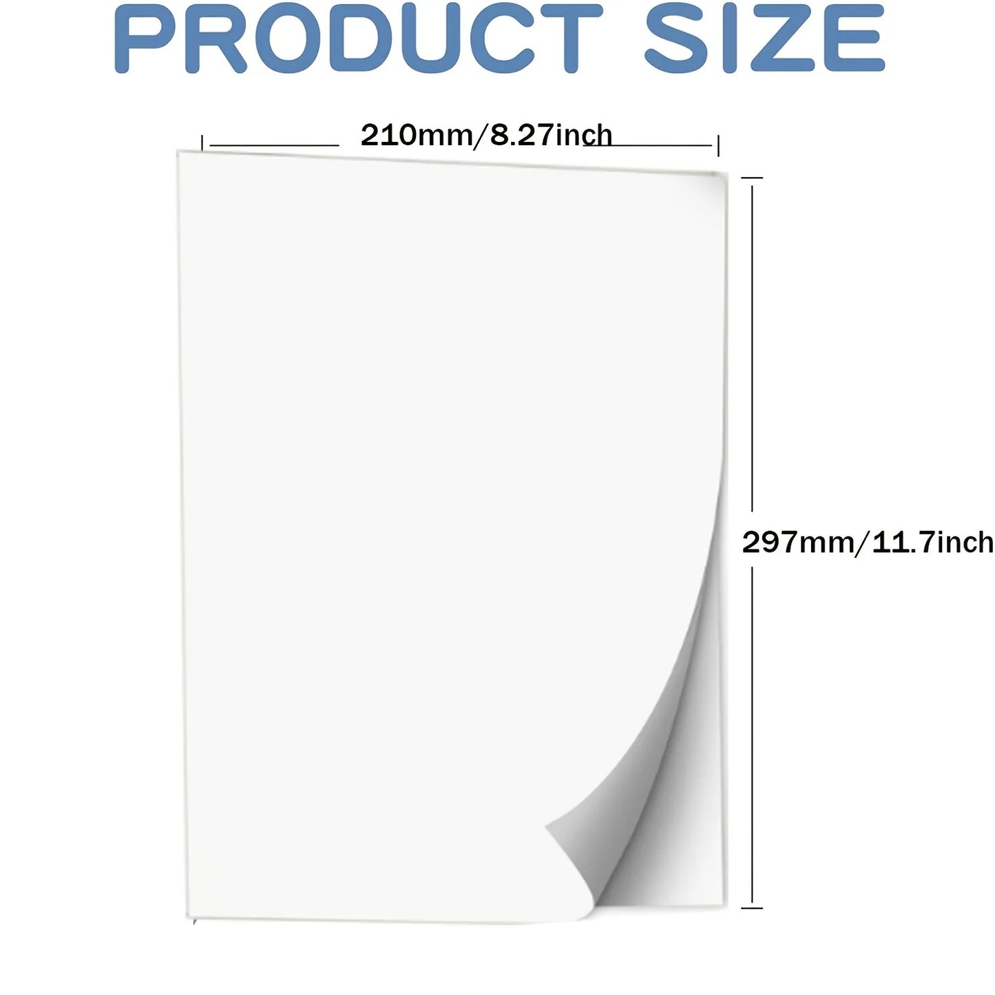 10 Sheets DIY A4 Inkjet Waterslide Decal Transfer Paper White Clear