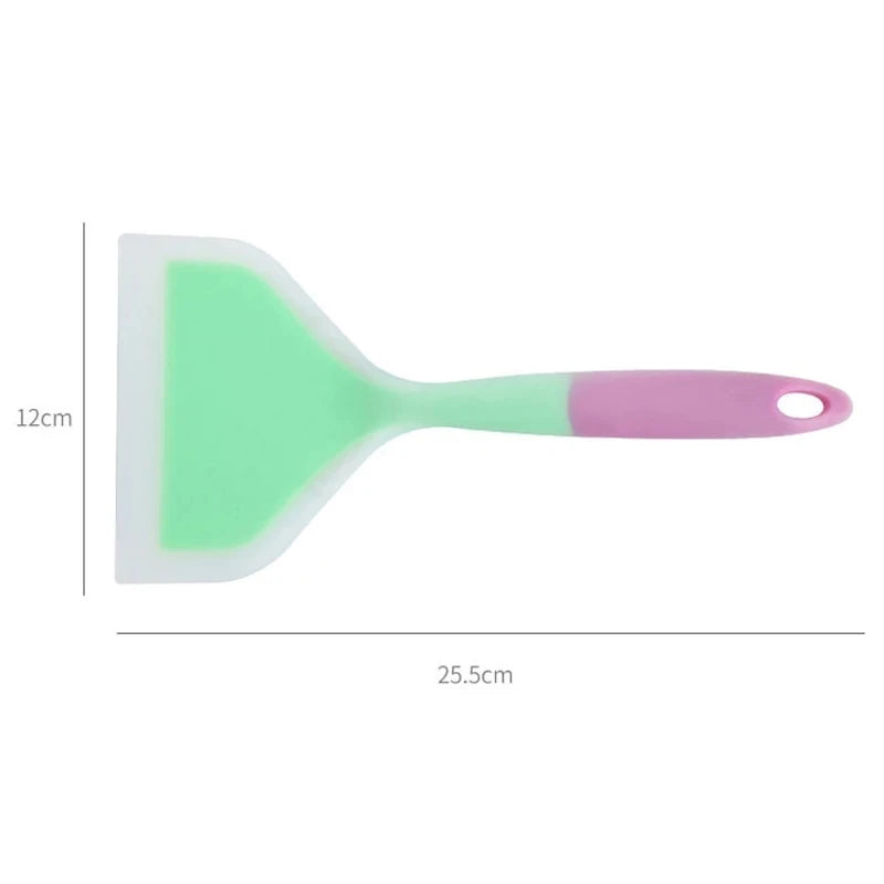 Silicone Spatula for Kitchen Utensils, Dual Color Transparent Handle,