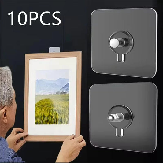 10PCS Photo Frame Hooks Storage Rack Screw Holders Door Hanger