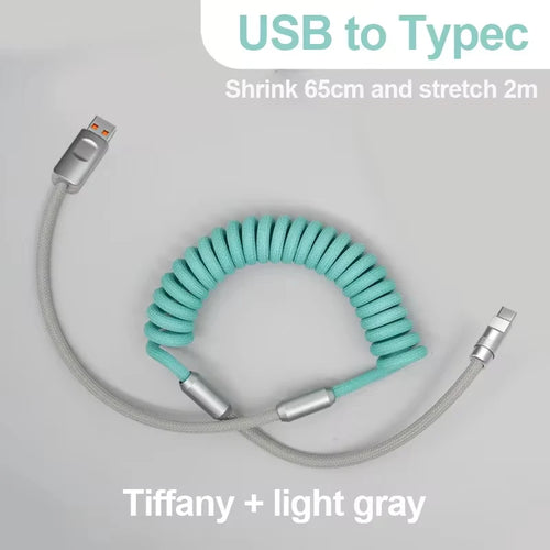 For Android 1.8M 120W Fast Charge USB Cable Quick Charge Type-C