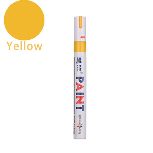 12 Color White Waterproof Rubber Permanent Paint Marker Drawing Car