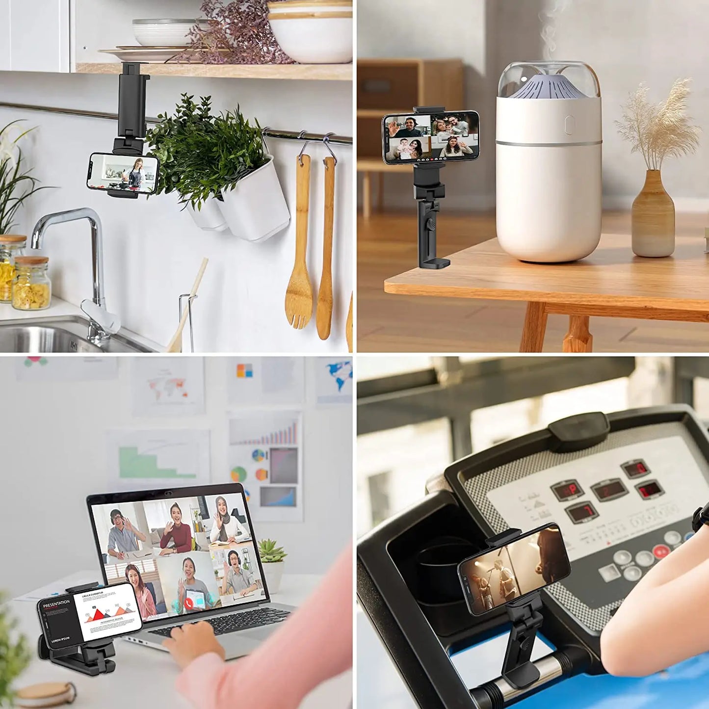 Airplane Travel Phone Holder Stand Mount Desk 360 Rotate Foldable