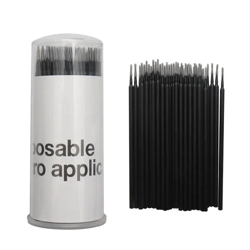 100 pcs Disposable Micro Brush Mascara Wands Applicator Lash Removing