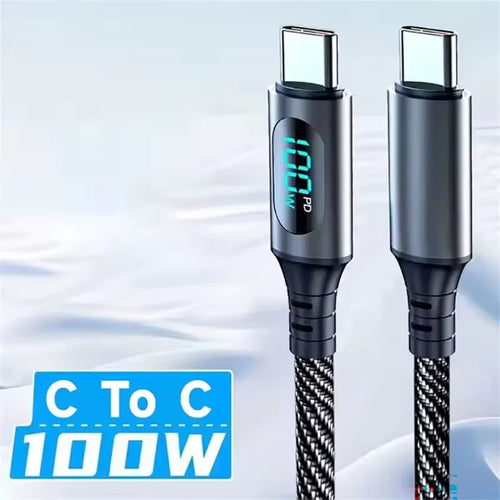 JINMUXI New 120W LED Digital Display Quick Charge USB Type C Cable For