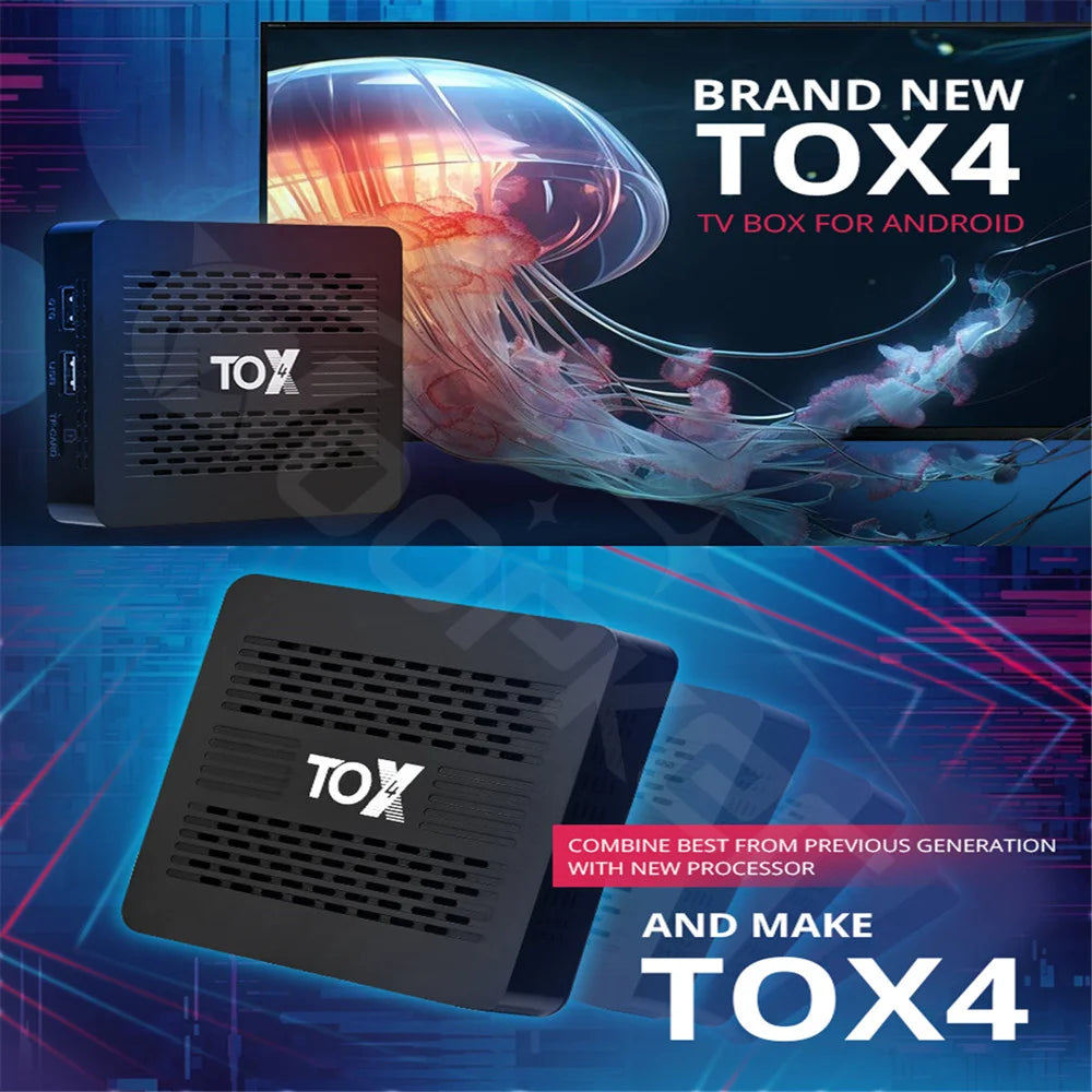 Woopker TV box TOX4 Android 13 4GB RAM 32GB ROM RK3528 Dual Band Wifi