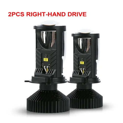 Y6D H4 LED Projector Headlight Bulbs Bi LED Lens Projector with Fan H4