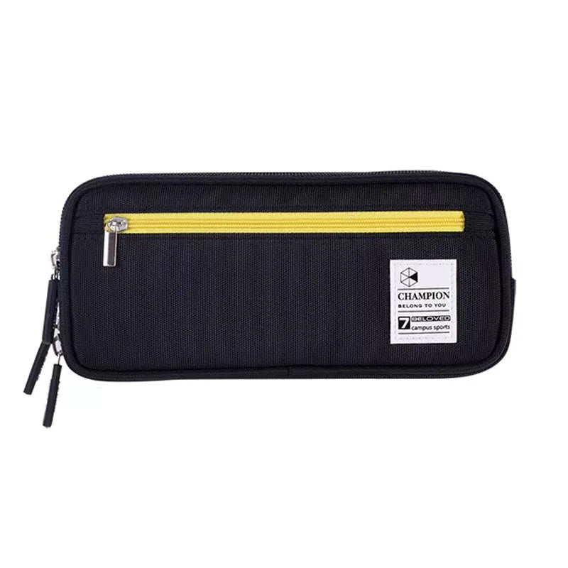 1 Pcs Black Large Capacity Pencil Case Stationery Cute Boy Girl Gift