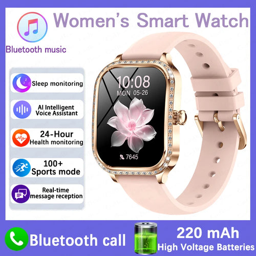 For Xiaomi Huawei New Women Smart Watch Heart Rate Blood Pressure
