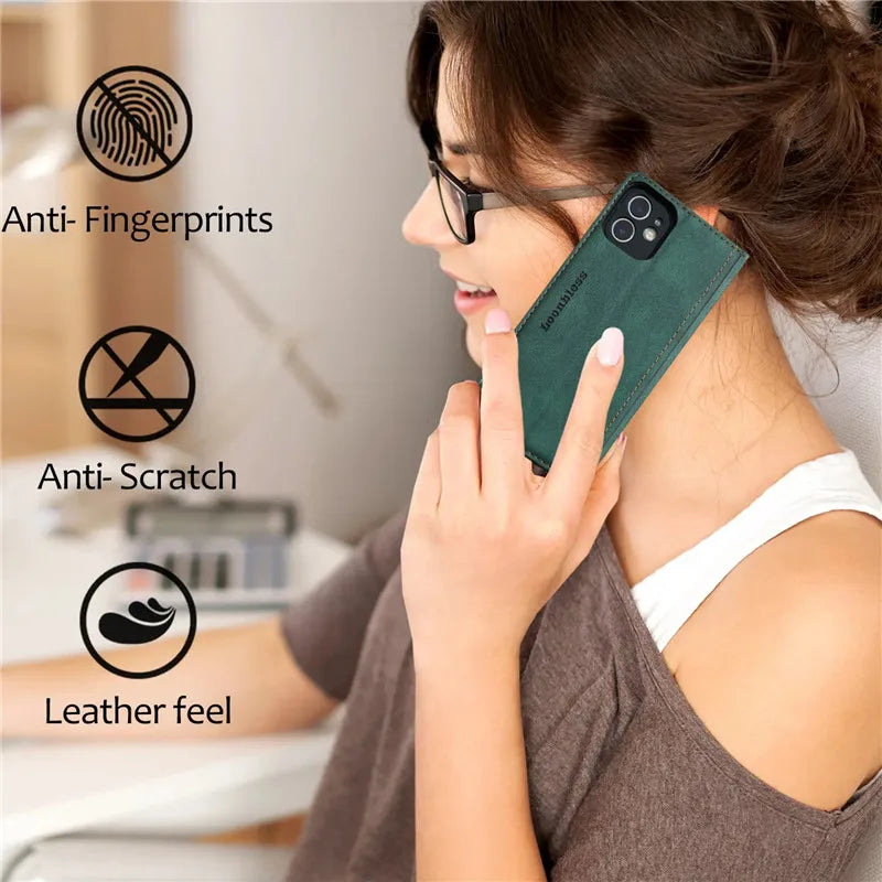 14C Leather Flip Case For Xiaomi Redmi 14C Phone Case Etui Redmi 14C