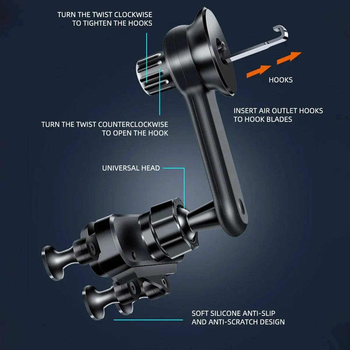 Newest Gravity Car Phone Holder Air Vent Clip Navigation Stand