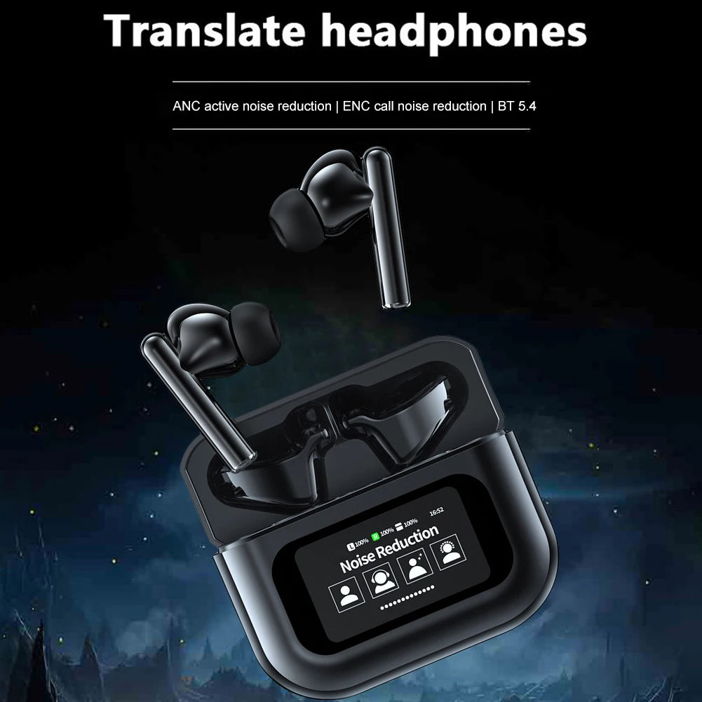 144 Languages Translation Earphones Wireless BT 5.4 Two-Way Translator