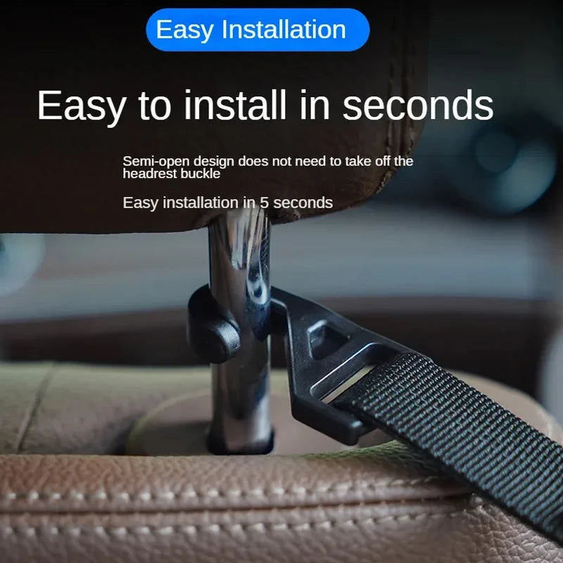 2pcs Car Back Seat Hook Multi-function Rear Seat Headrest Hanging Hook