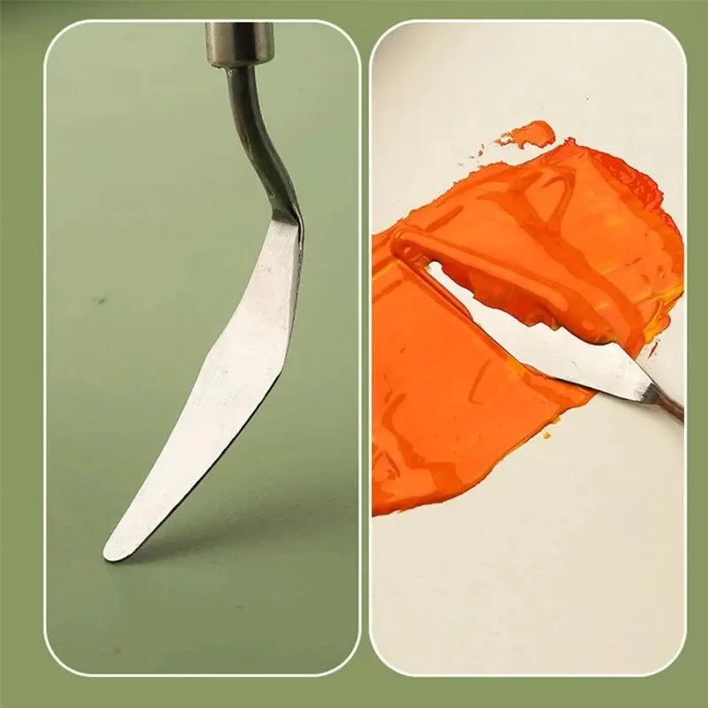 7Pcs Stainless Steel Oil Painting Knives Artist Crafts Spatula Palette