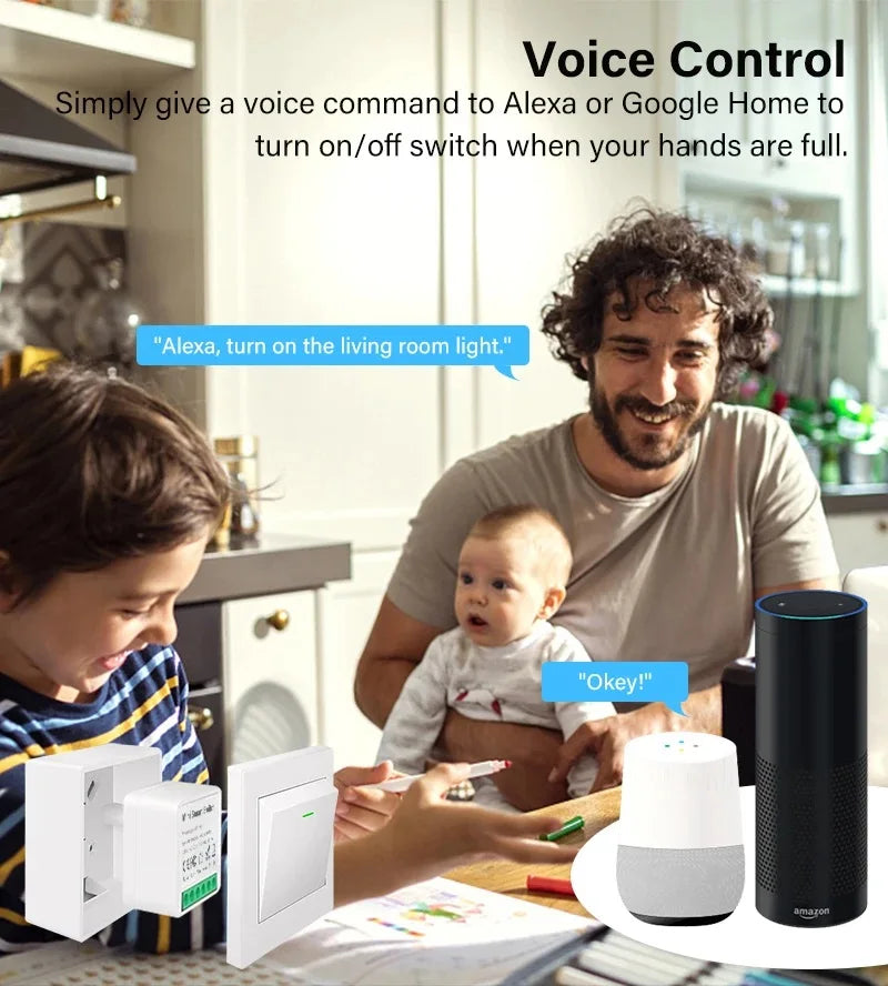 16A Wifi Smart Switch 2 Way Wireless Control DIY Light Switches Smart