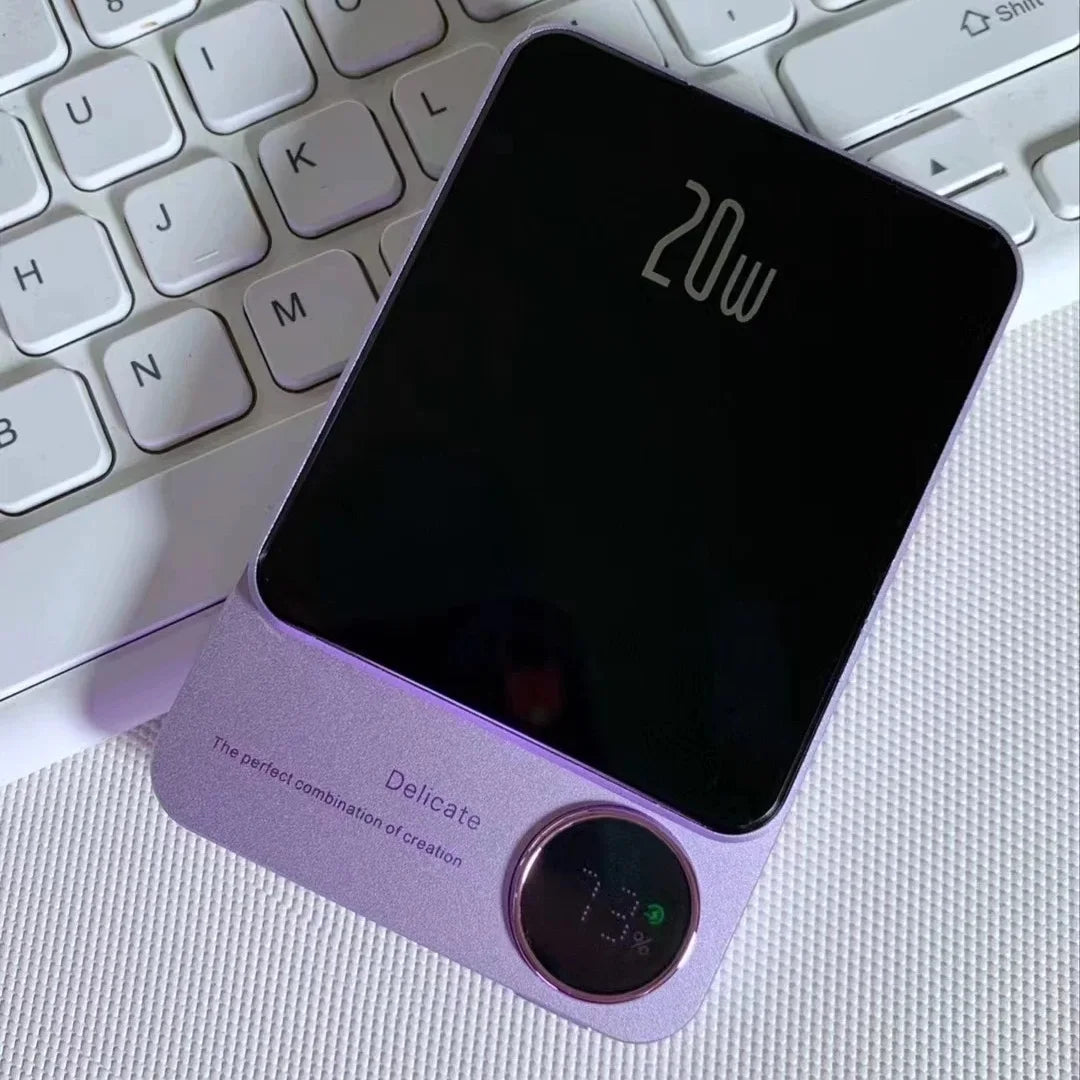 10000mAh Alloy Macsafe Powerbank Magnetic Power Bank Wireless Fast