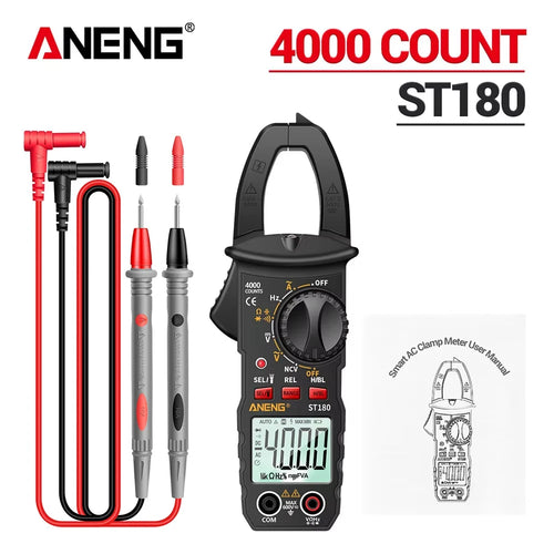 ANENG ST180 Digital Clamp Meter 4000 Counts AC Current Ammeter