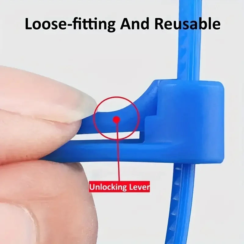 100 Reusable Cable Ties, Cable Lock Loop Nylon Ties Removable,