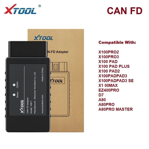 XTOOL KC501 KC100 KS01 M821 M822 CAN FD AIl Key Lost key Programming