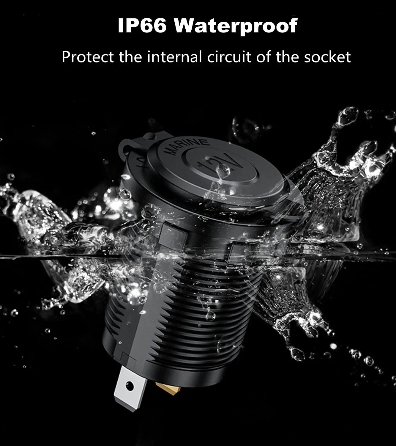 12V cigarette lighter socket waterproof socket replacement DIY kit is