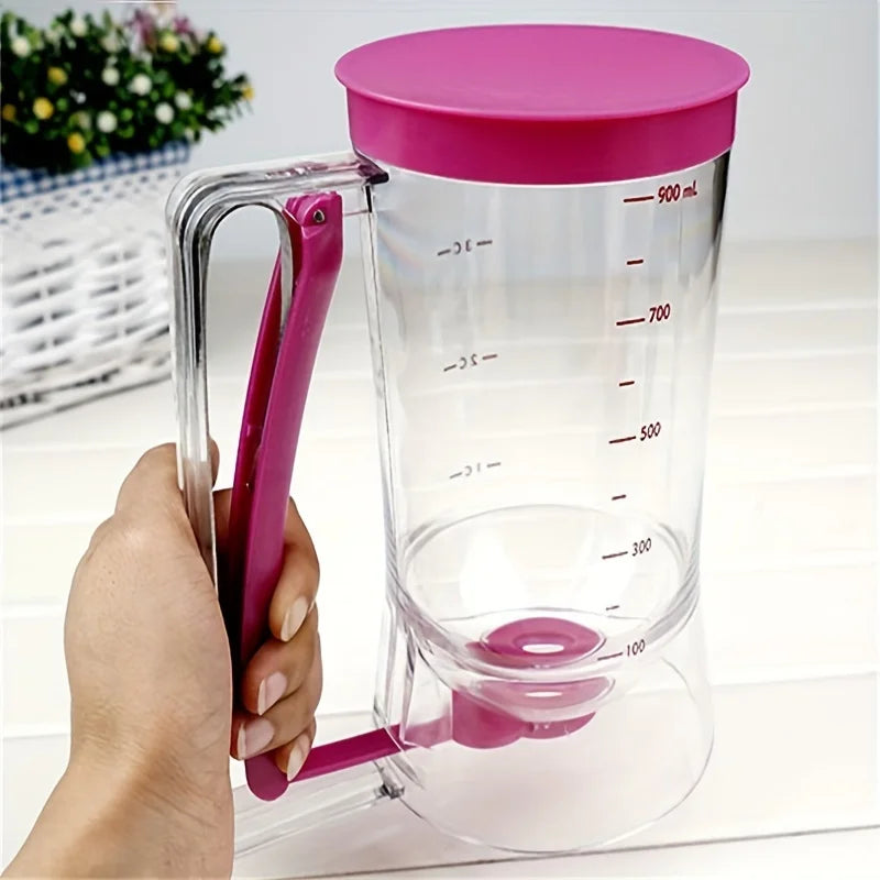 1 Pcs 900ml Batter Dispenser Hand-held Graduated Funnel Pastry Dough