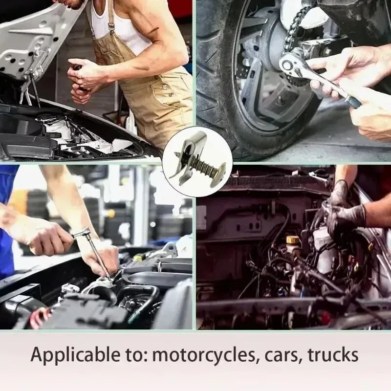 100pcs Metal Self Tapping Fasteners for Auto Ushaped Clip Screws