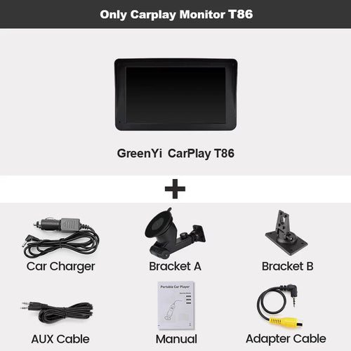 GreenYi 7 Inch Touch Screen WiFi Wireless Apple Carplay and