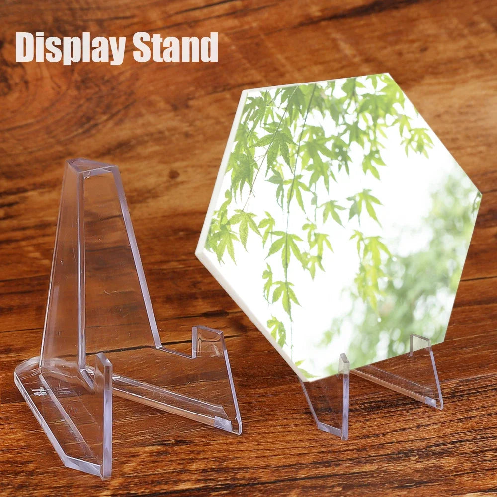 1-30Pcs Clear Acrylic Coin Display Stand Holders Small Easel Rack