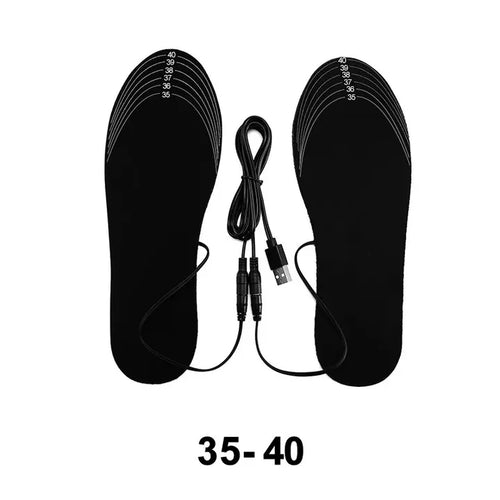 USB Rechargeable Heated Insoles Size 35-46 DIY Customizable Electric