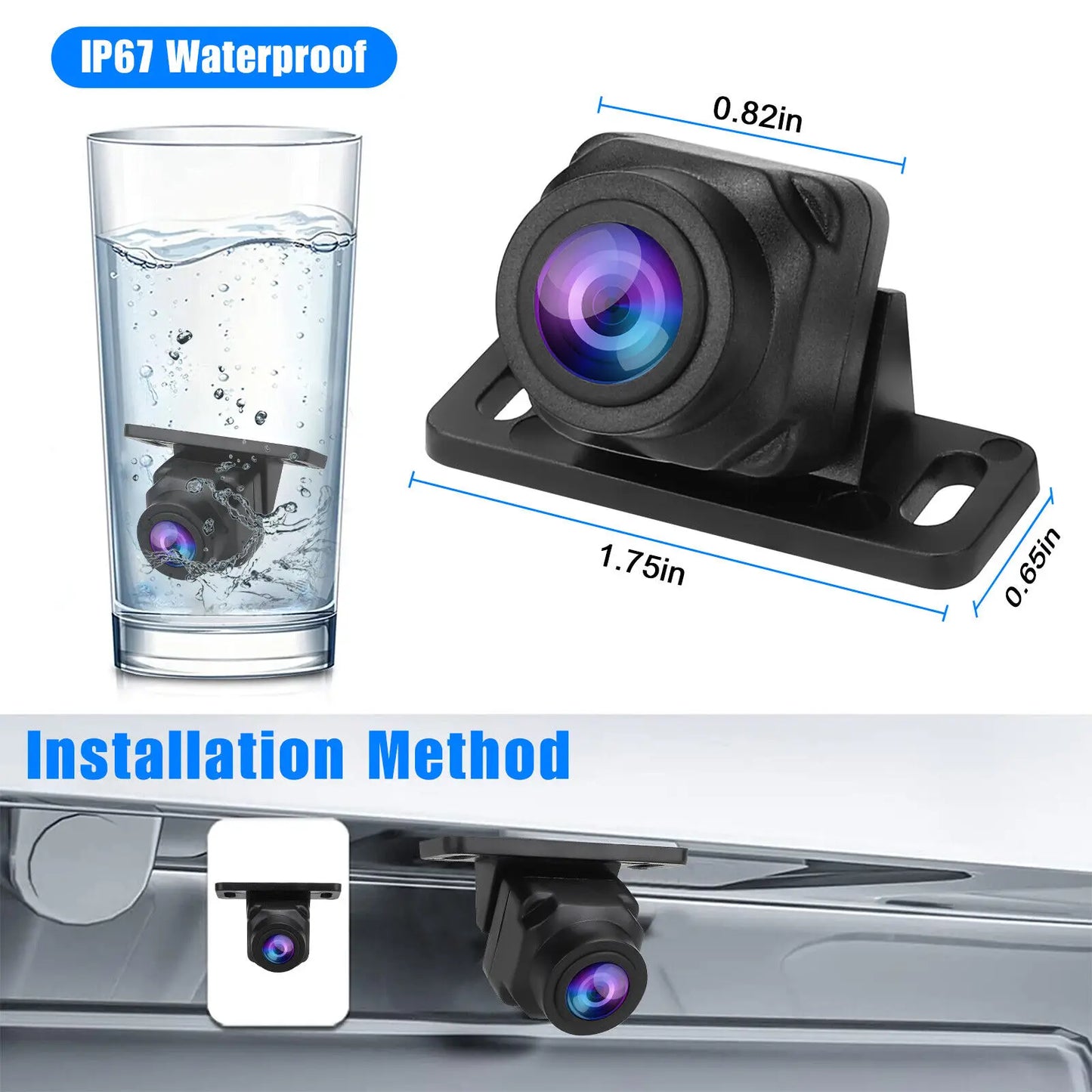 Car Rear View Reverse HD Backup Camera Parking Guideline Night Vision